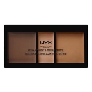 NYX Cream highlight and contour palette makeup in DEEP